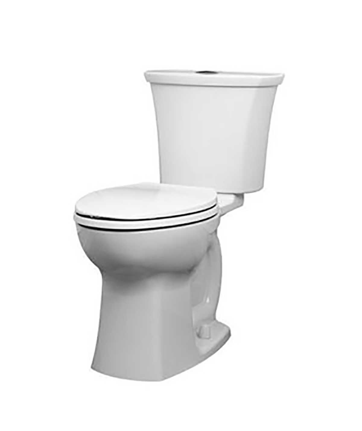 Toilette Edgemere complète allongée à hauteur de siège avec siège, deux pièces, à double chasse, 1,6 gpc/6,0 Lpc et 1,1 gpc/4,1 Lpc